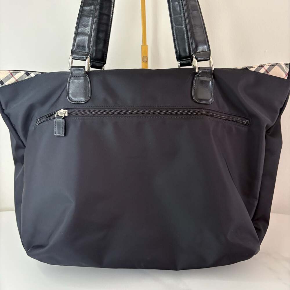 Burberry Nylon Tote Bag with Nova Check Trim - Picture 10 of 15